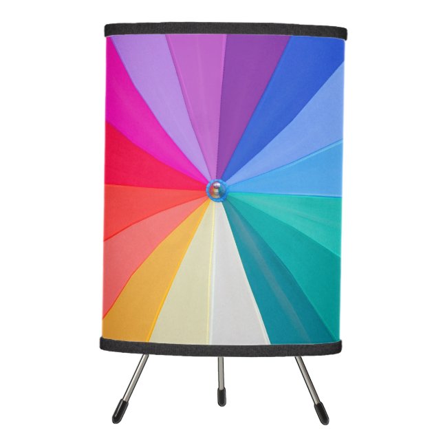 vortex of colours on tripod lamp (Front)