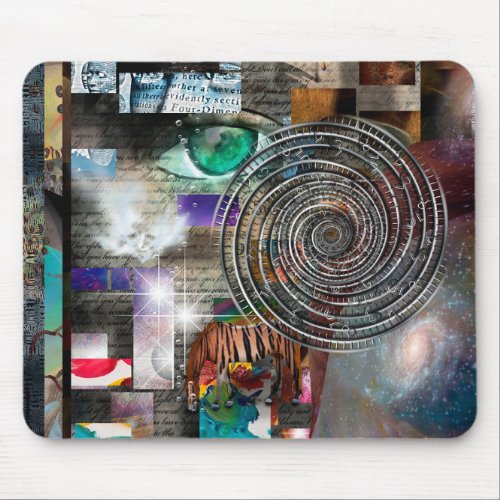 Vortex of Time Complex surreal artwork Mouse Pad