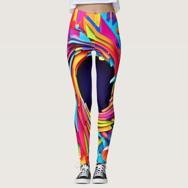 Vortex of Vitality Art Leggings (Front)