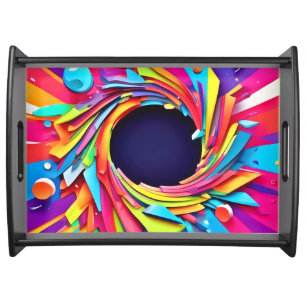Vortex of Vitality Art Serving Tray