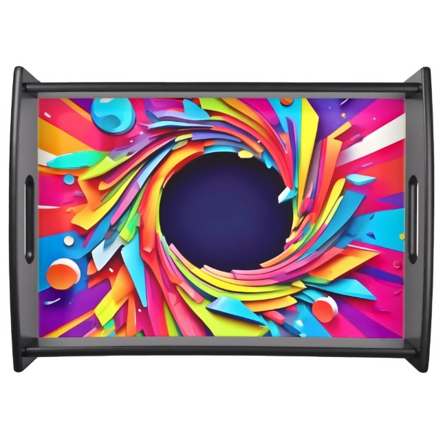 Vortex of Vitality Art Serving Tray (Front)
