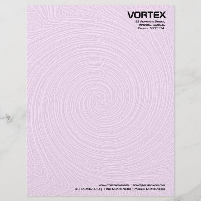 Vortex - Pink Letterhead (Front)