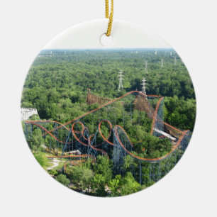 Vortex Roller Coaster Kings Island Ceramic Ornament