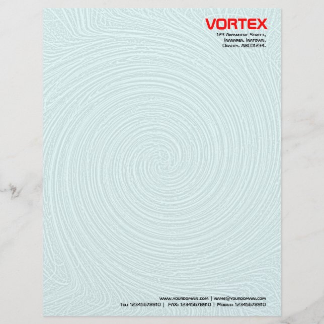 Vortex - White to Pale Blue Letterhead (Front)