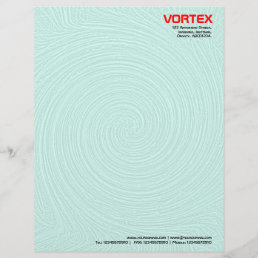 Vortex - White to Pale Turquoise Letterhead
