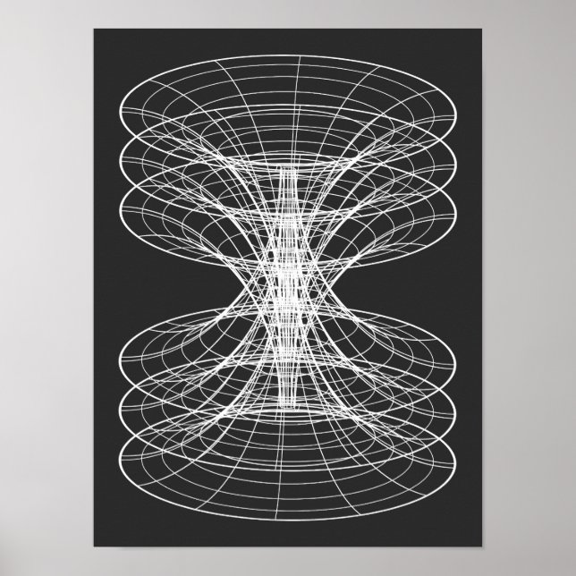 Vortex Wireframe Constellation Poster (Front)