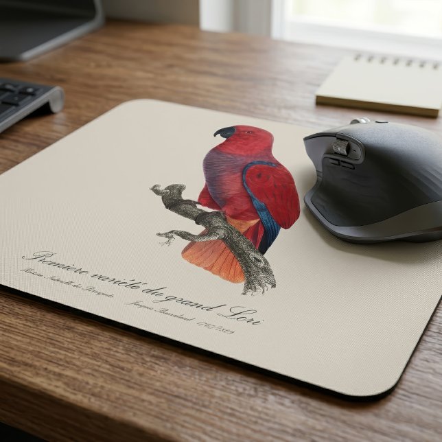 Vosmaer Eclectus Parrot, Eclectus Roratus Vosmaeri Mouse Pad (Vosmaer Eclectus Parrot, Eclectus Roratus Vosmaeri. Mouse Pad)