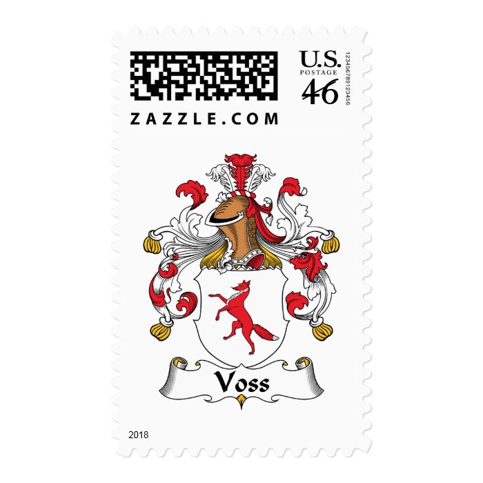 Voss Family Crest Postage Stamp