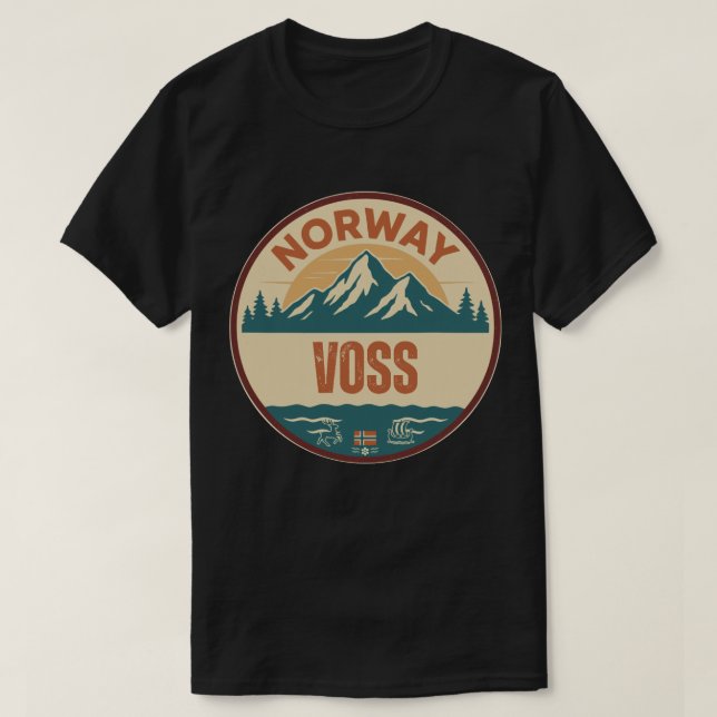 Voss, Norge Norway T-Shirt (Design Front)