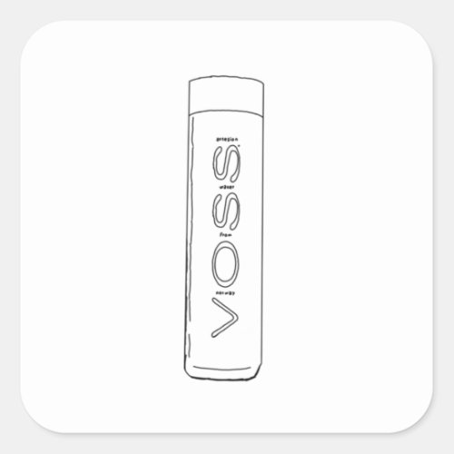 Voss Water Sticker