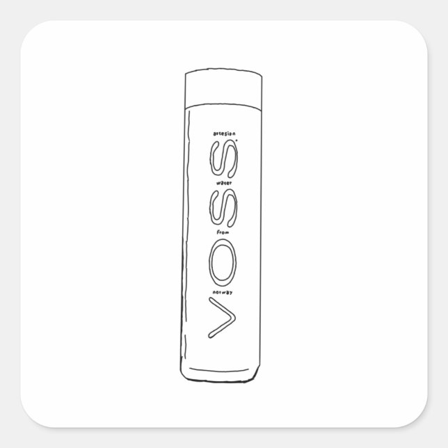 Voss Water Sticker (Front)