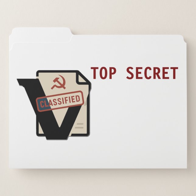 Vostok Logo Top Secret File Folder (Front Left)