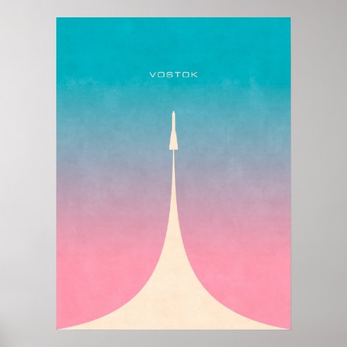 Vostok Rocket _ Plain Poster