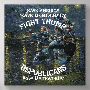Vot Political Patriotic Trump Republican Party Acrylic Photo Tile