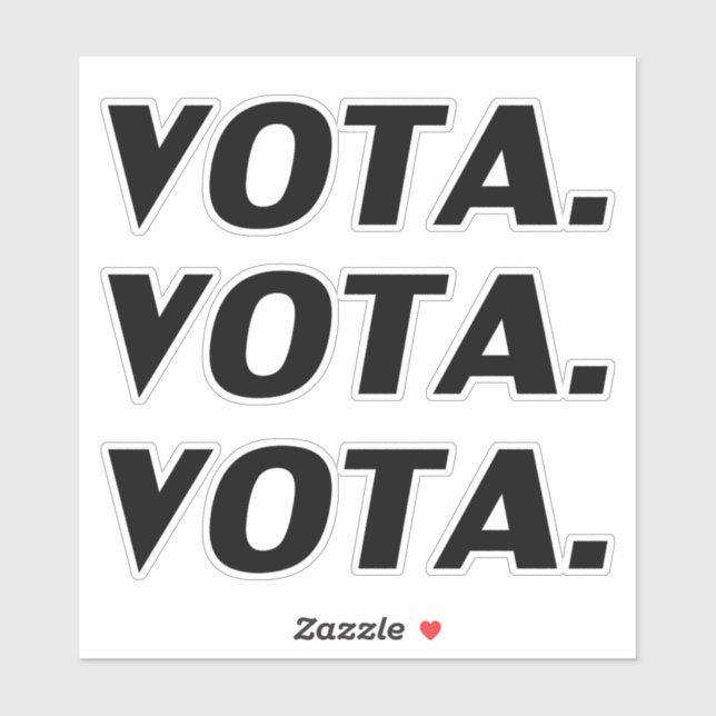 Vota vote in Spanish black modern political Sticker (Sheet)