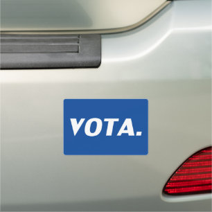 Vota vote in Spanish blue white modern political Car Magnet