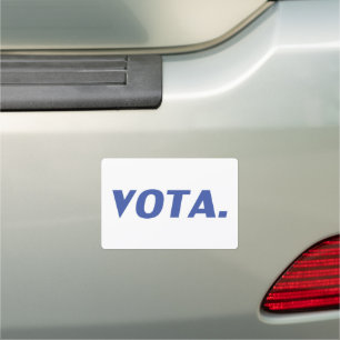 Vota vote in Spanish blue white modern political Car Magnet