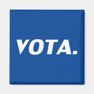 Vota vote in Spanish blue white modern political Magnet