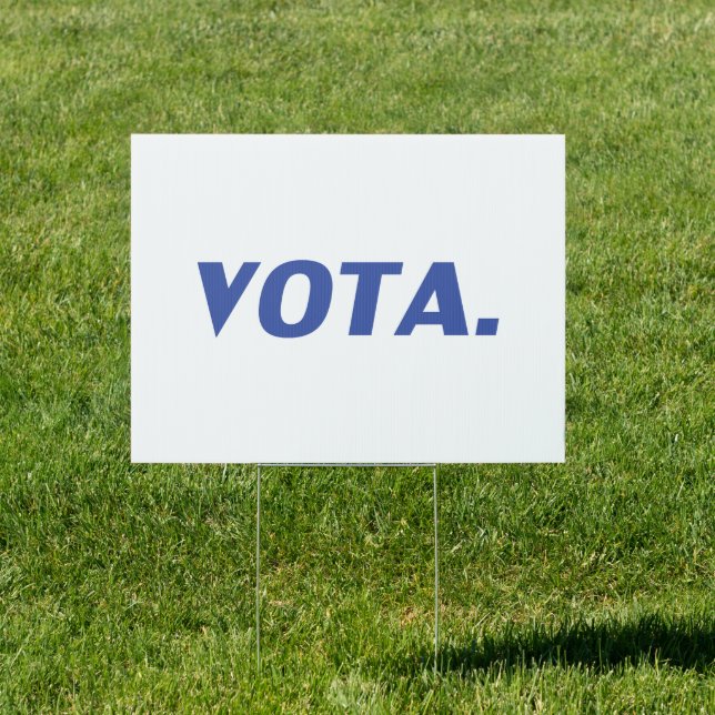 Vota vote in Spanish blue white modern political Sign (Insitu)
