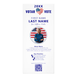 VOTAR VOTE Spanish English Bilingual Political Rack Card