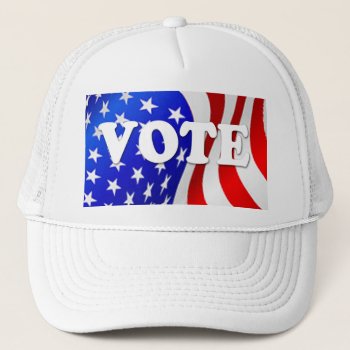Vote 1 Trucker Hat by profilesincolor at Zazzle