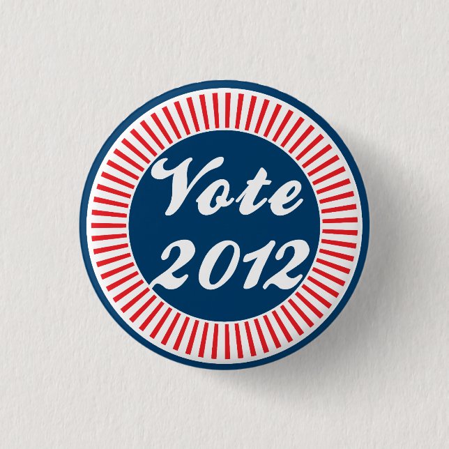 Vote 2012 Election Button (Front)