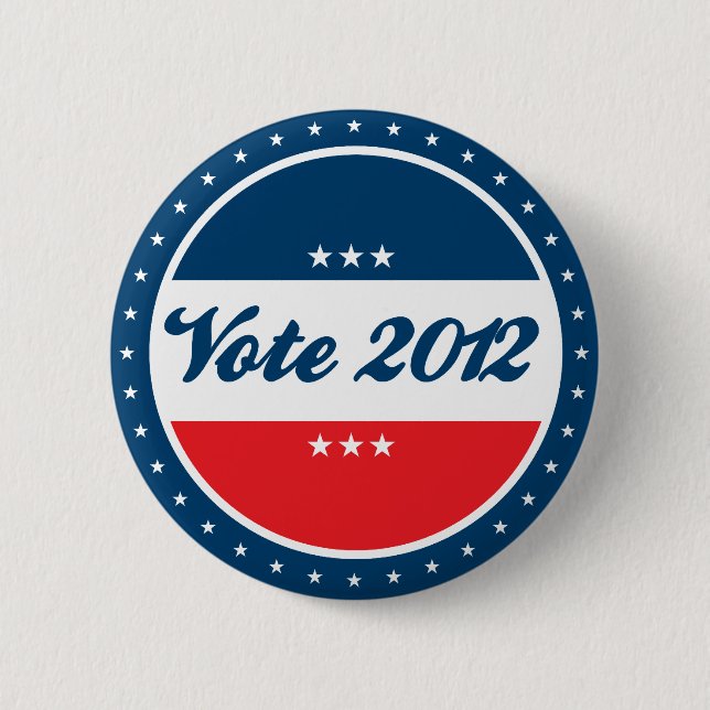 Vote 2012 Election Pinback Button (Front)