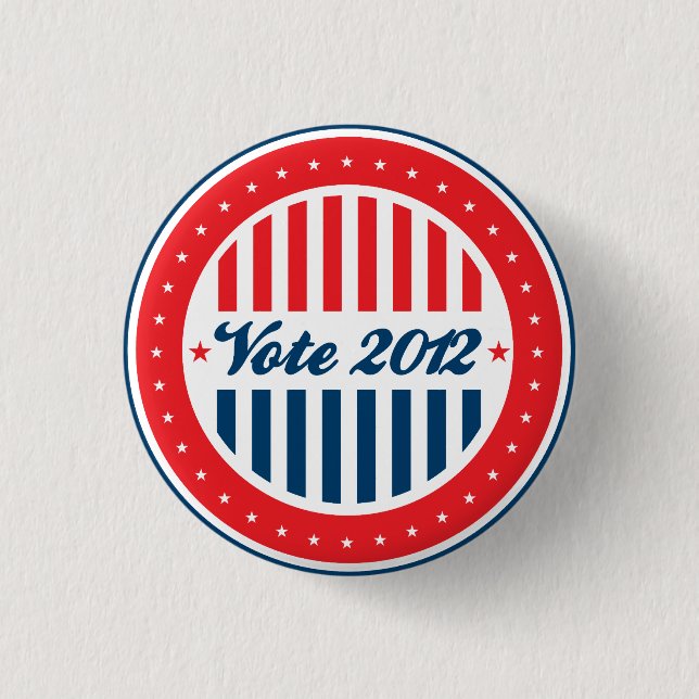 Vote 2012 Election Pinback Button (Front)