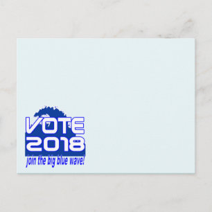 VOTE 2018 Blue Wave postcard