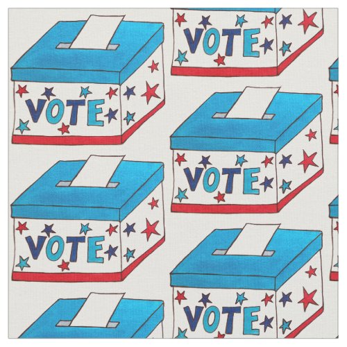 VOTE 2020 Election Day USA Voting Ballot Box Fabric