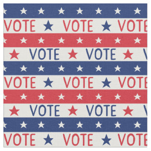 VOTE 2020 stars and stripes pattern Fabric