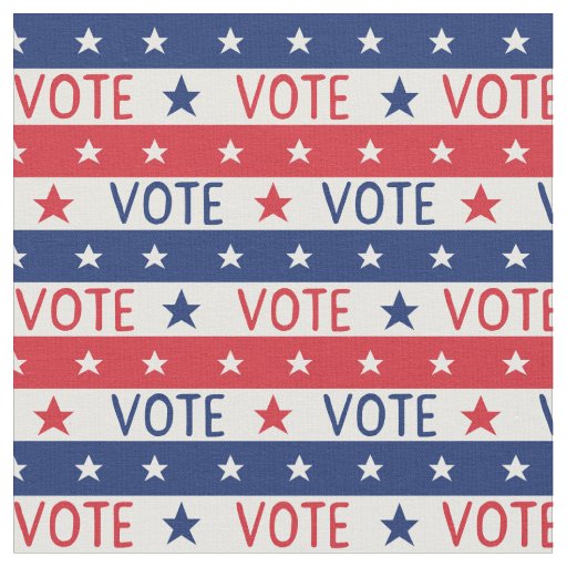 VOTE 2020 stars and stripes pattern Fabric
