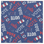 Vote 2020 Typography pattern navy Fabric