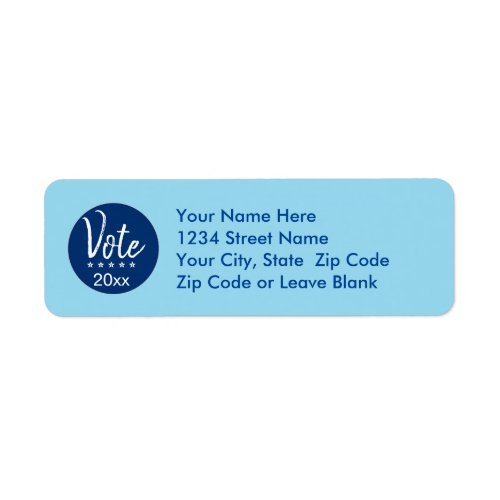 Vote 2022 Election Five Stars Blue Non_Partisan Label