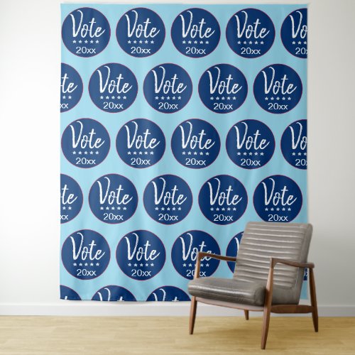 Vote 2022 Election Five Stars Blue Non_Partisan Tapestry