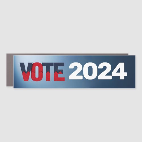 VOTE 2024 _ Red White and Blue Car Magnet