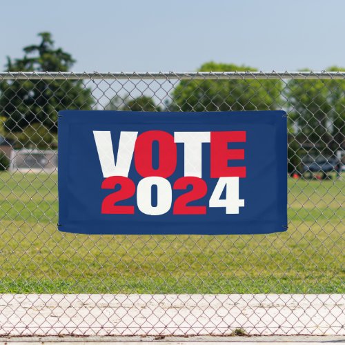 Vote 2024 Red White and Blue Election Banner