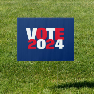 Vote 2024 Red White and Blue Election Sign