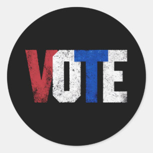 Vote 2024 USA Election Voting Right Vintage Classic Round Sticker