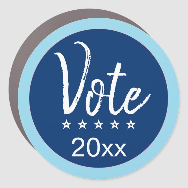 Vote 2026 Election Five Stars Blue Non-Partisan Car Magnet (Front)
