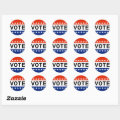 Vote 2026 Midterm Election Classic Round Sticker | Zazzle