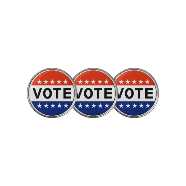 Vote 2026 Midterm Election Golf Ball Marker (3 Up)