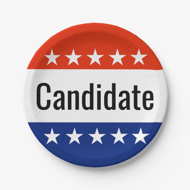 Vote 2026 Midterm Election Paper Plates (Front)