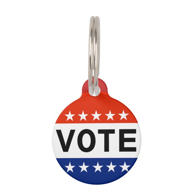 Vote 2026 Midterm Election Pet ID Tag (Front)