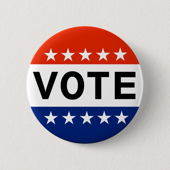 Vote 2026 Midterm Election Pinback Button (Front)