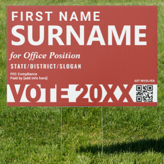 Vote 2026 Republican Midterm Elections Candidate Sign