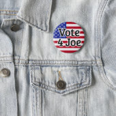 Vote 4 Joe American Flag Button (In Situ)