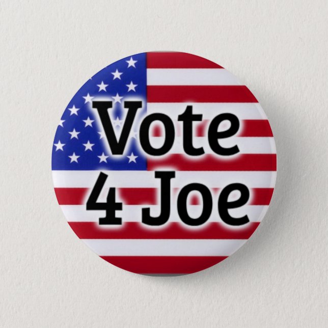 Vote 4 Joe American Flag Button (Front)
