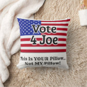 Vote 4 Joe American Flag Throw Pillow (Blanket)