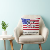 Vote 4 Joe American Flag Throw Pillow (Chair)